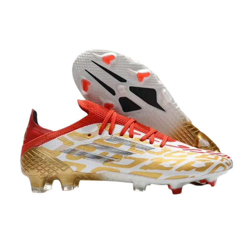 Adidas X Speedflow MS.1 FG White Gold Red - Goatkits Boots