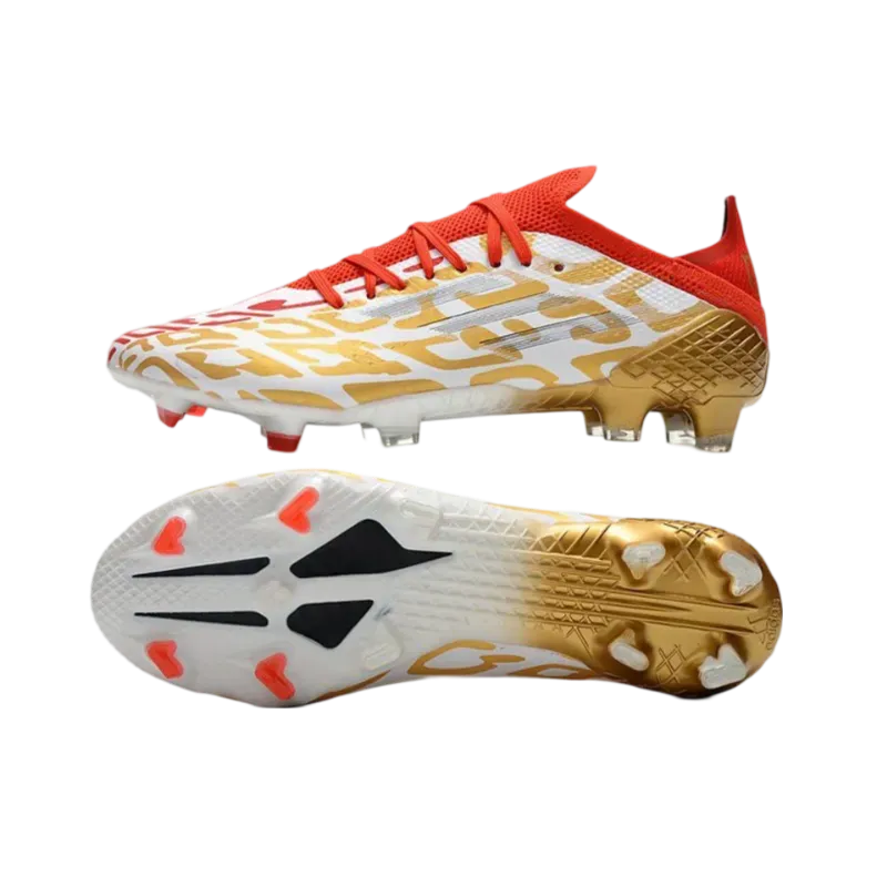 Adidas X Speedflow MS.1 FG White Gold Red - Goatkits Boots