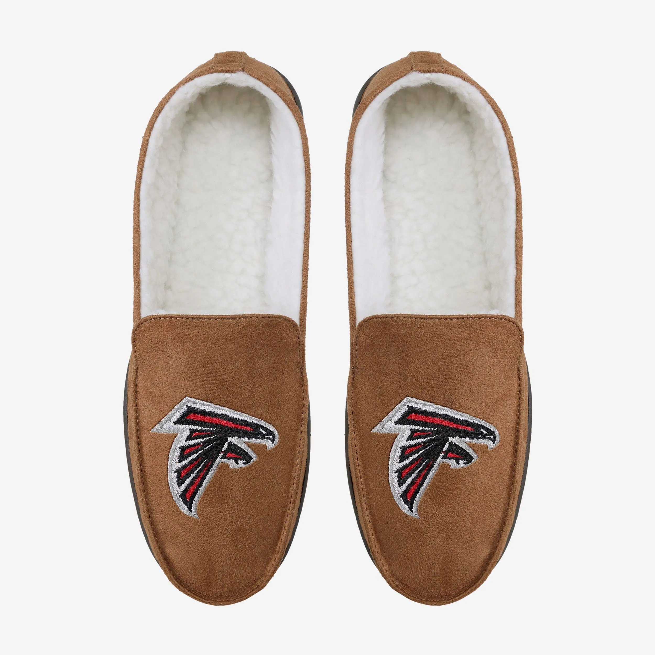 Atlanta Falcons Beige Moccasin Slipper