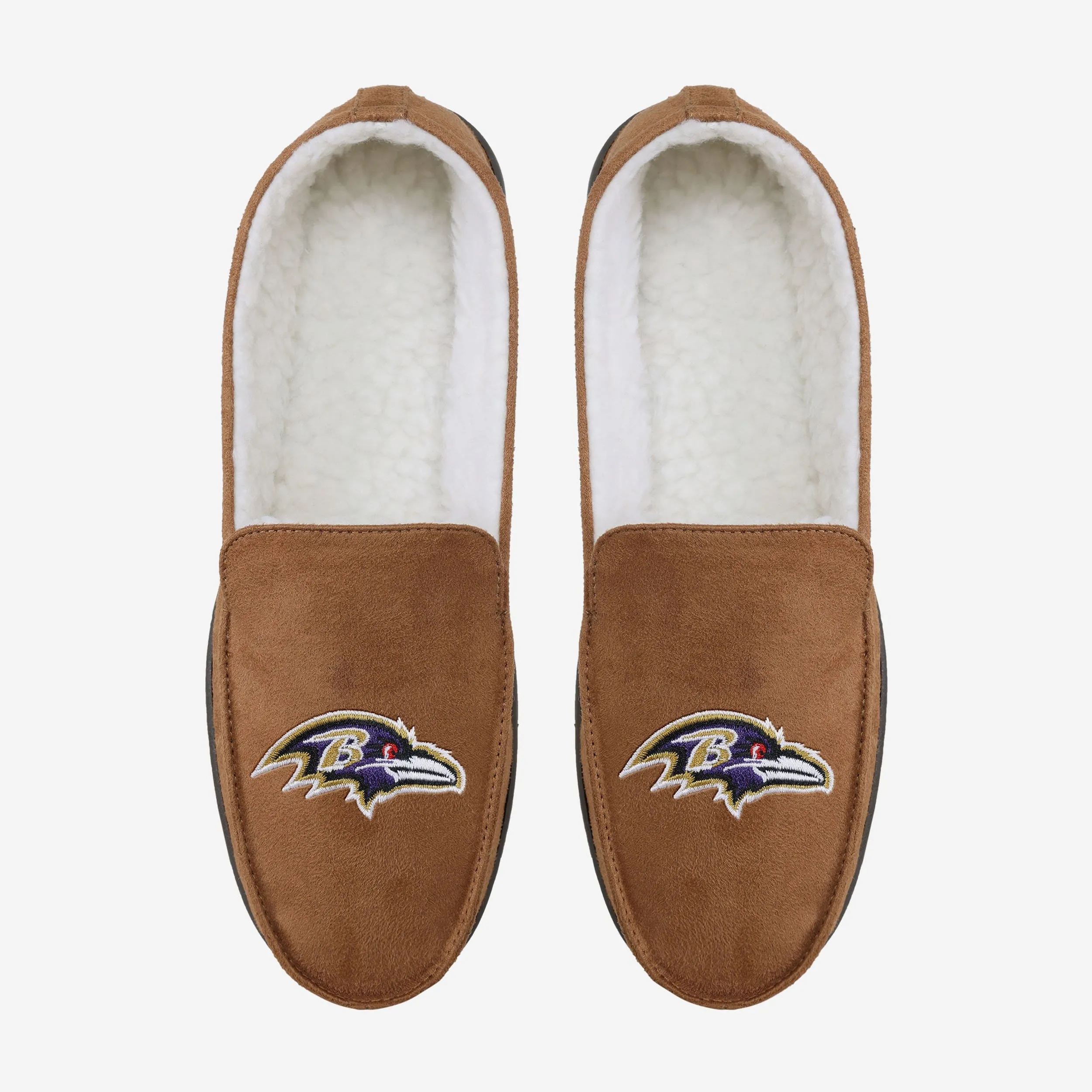 Baltimore Ravens Beige Moccasin Slipper