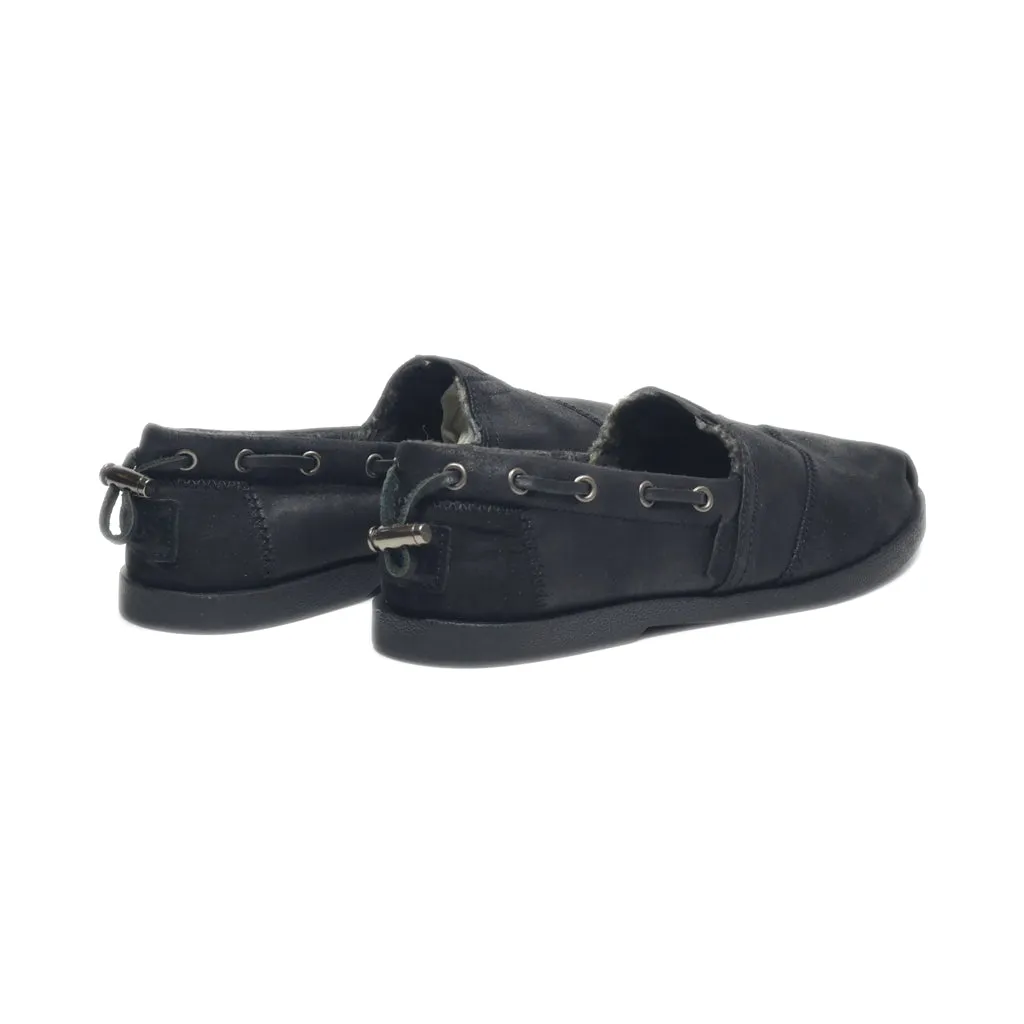 Bobs Slip Ons Leather Black Colour For Women