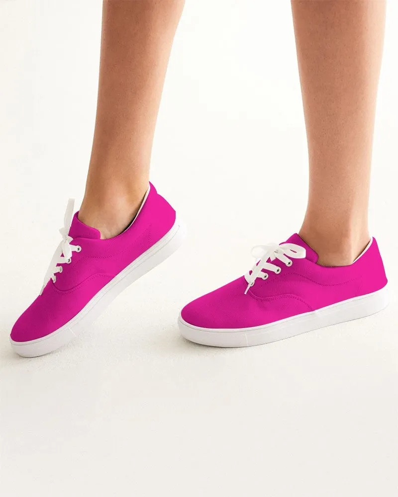 Bright Magenta Women's Canvas Sneakers | Women's | Bright Pure Magenta | C0M100Y0K0