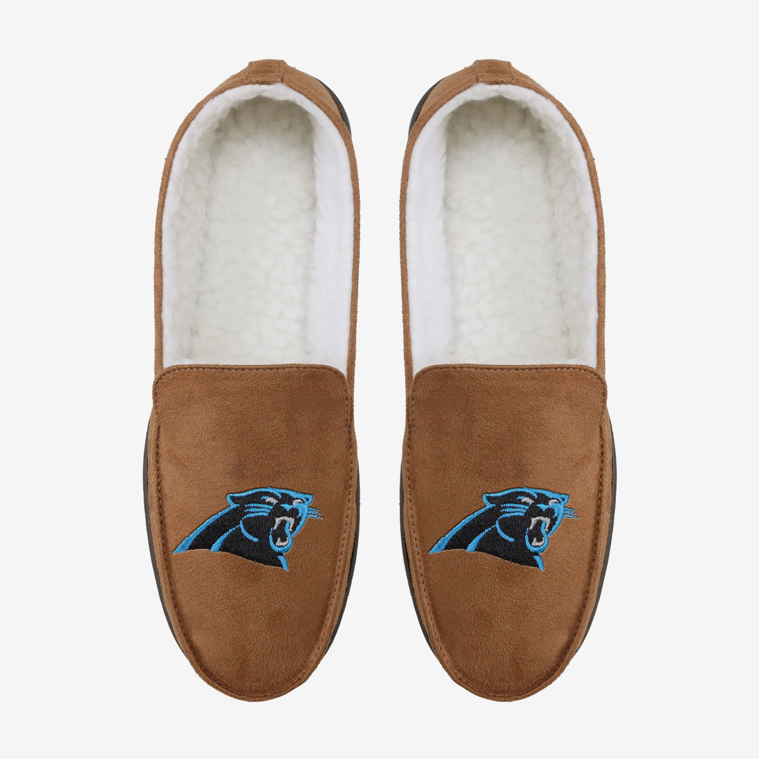 Carolina Panthers Beige Moccasin Slipper