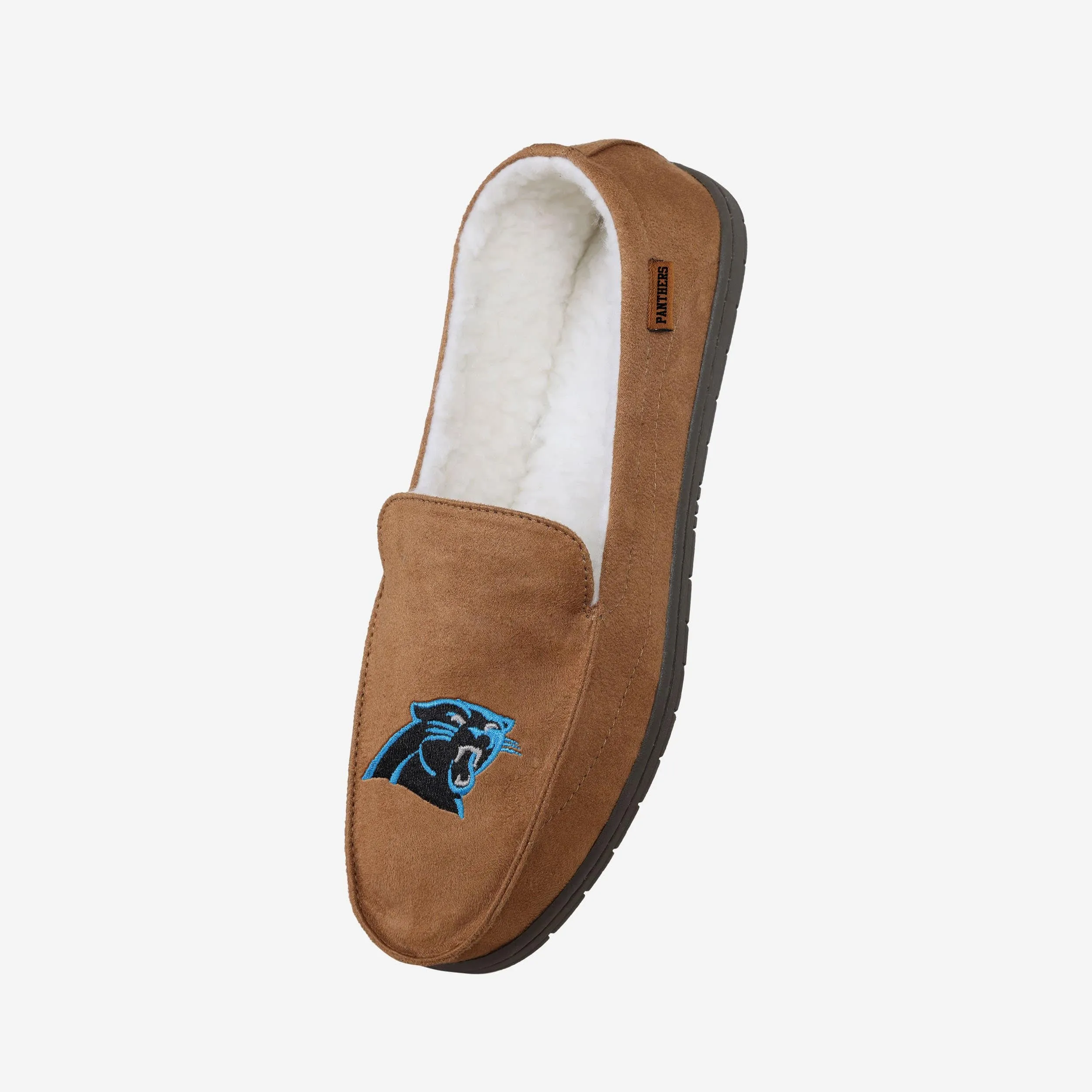 Carolina Panthers Beige Moccasin Slipper