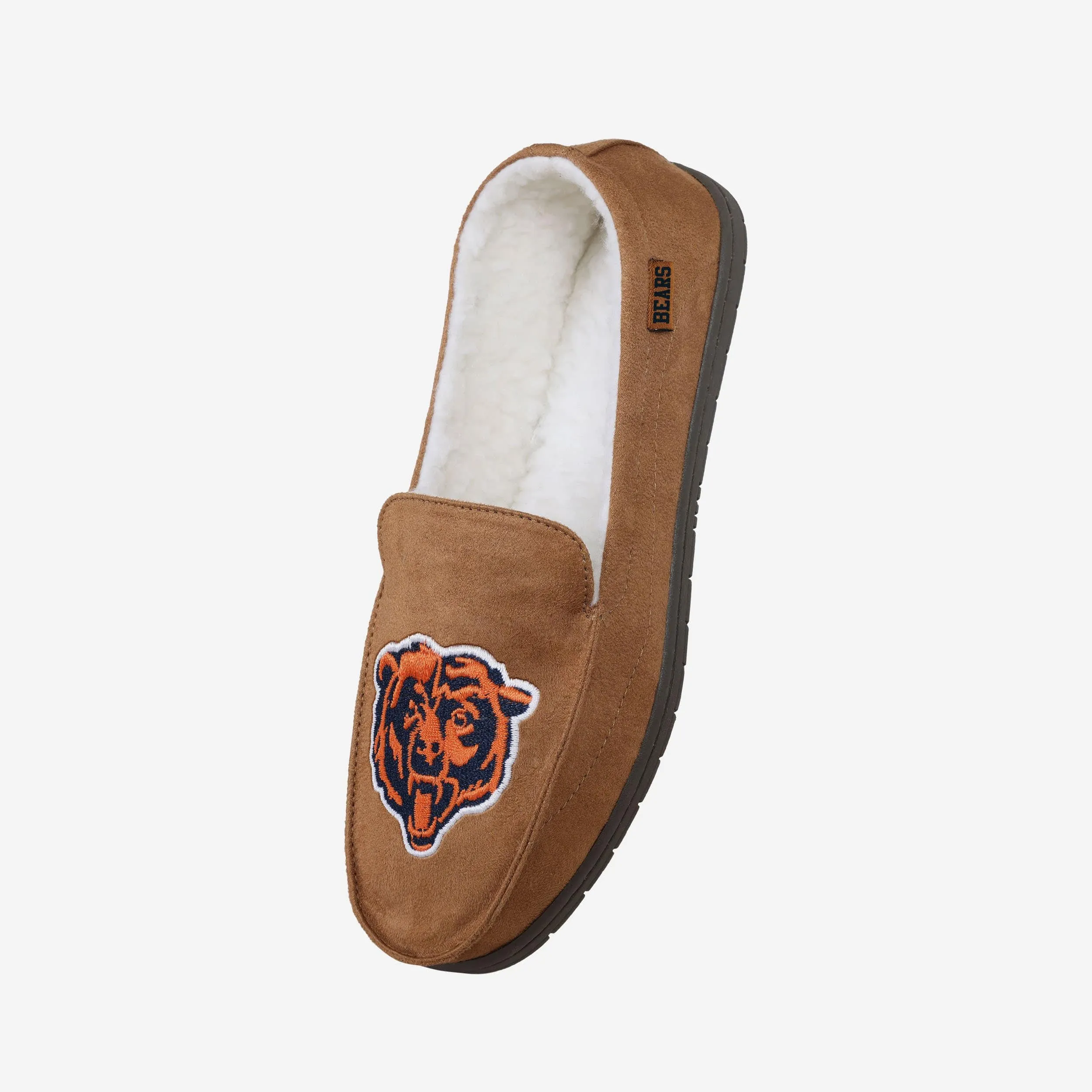 Chicago Bears Beige Moccasin Slipper