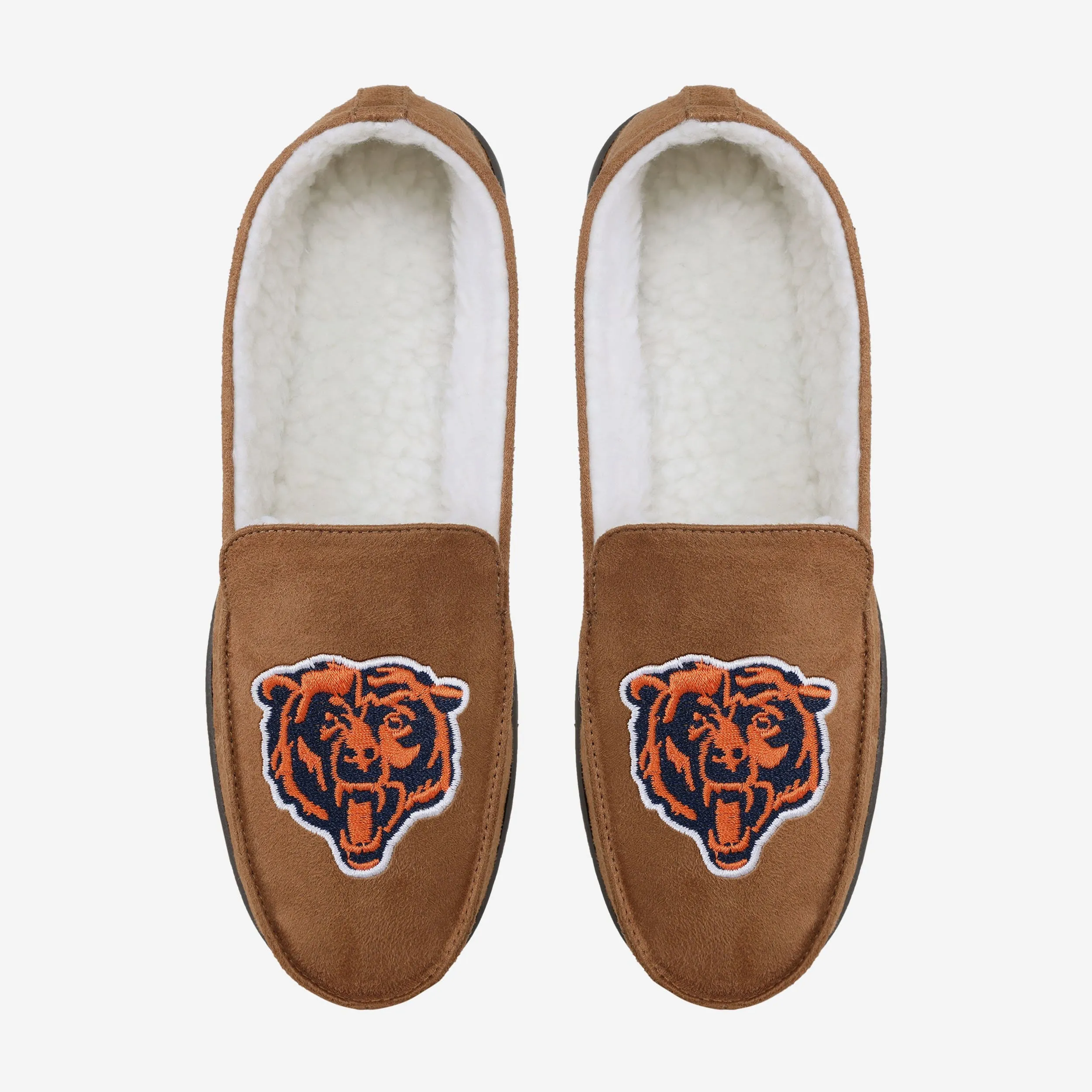 Chicago Bears Beige Moccasin Slipper