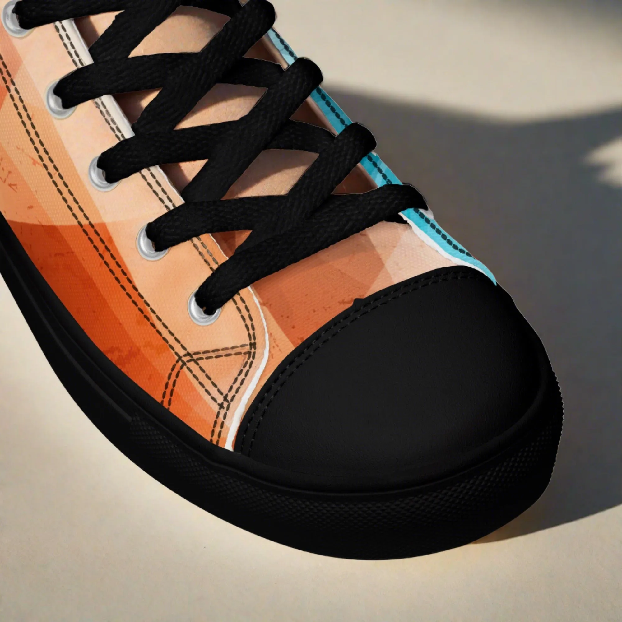 Cozy Peach Fuzz & Pretty Blue Women's High Tops Sneakers for Everyday Wear