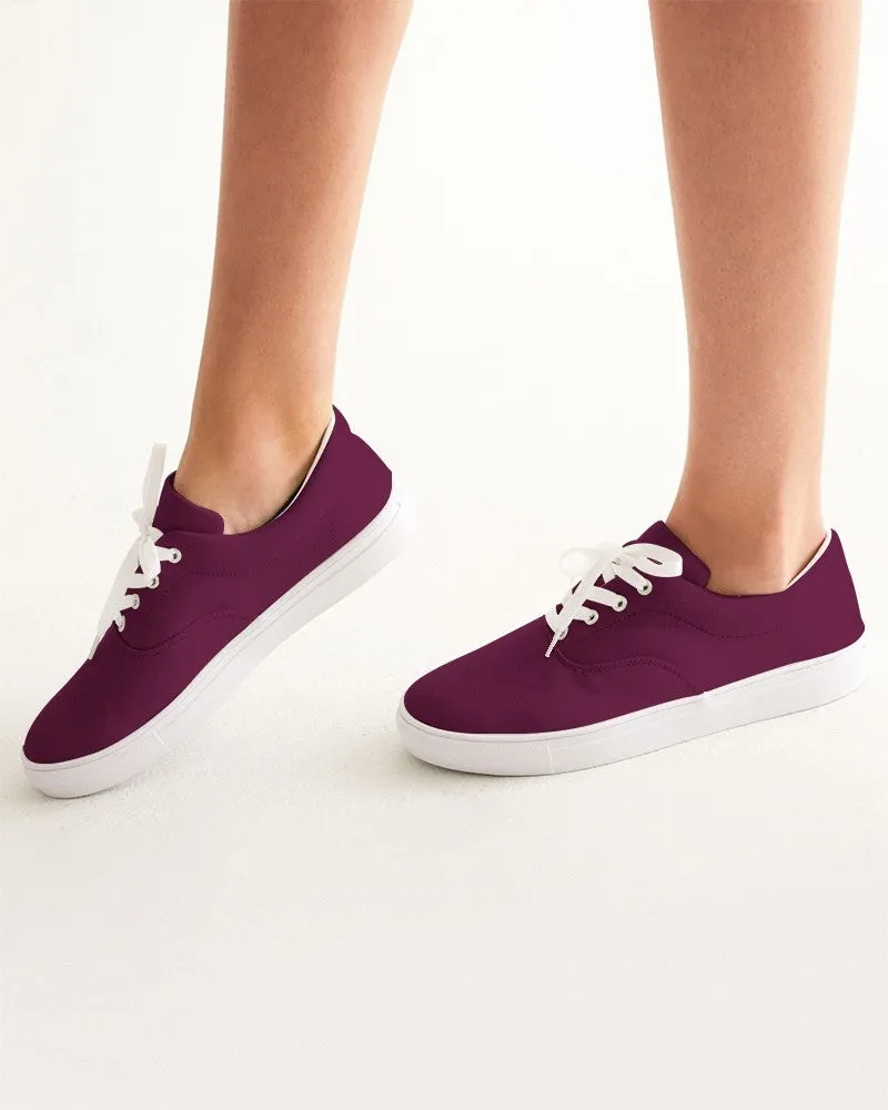 Dark Magenta Women's Canvas Sneakers | Women's | Dark Pure Magenta | C0M100Y0K80