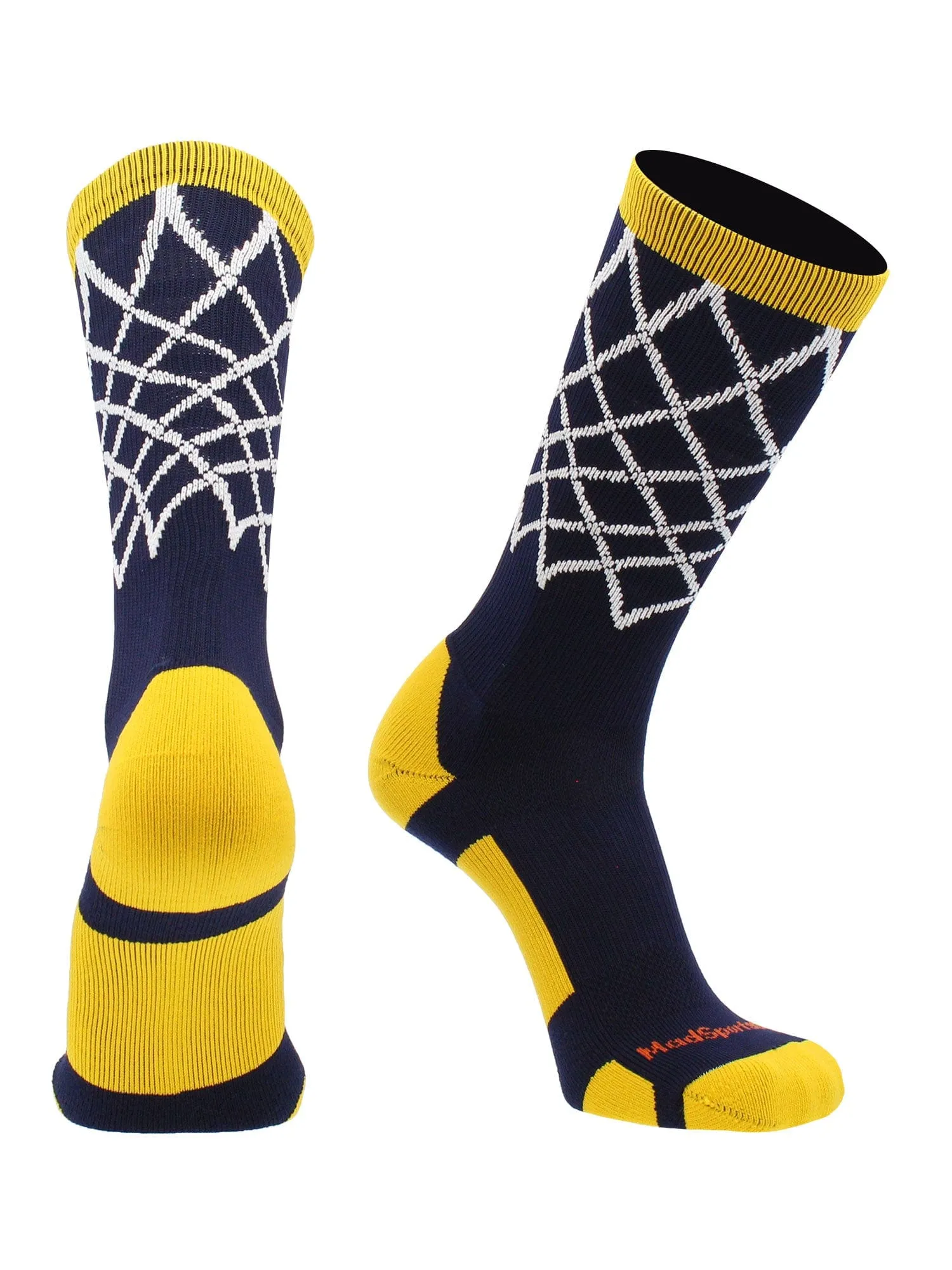 Elite Basketball Socks with Net Crew length - made in the USA