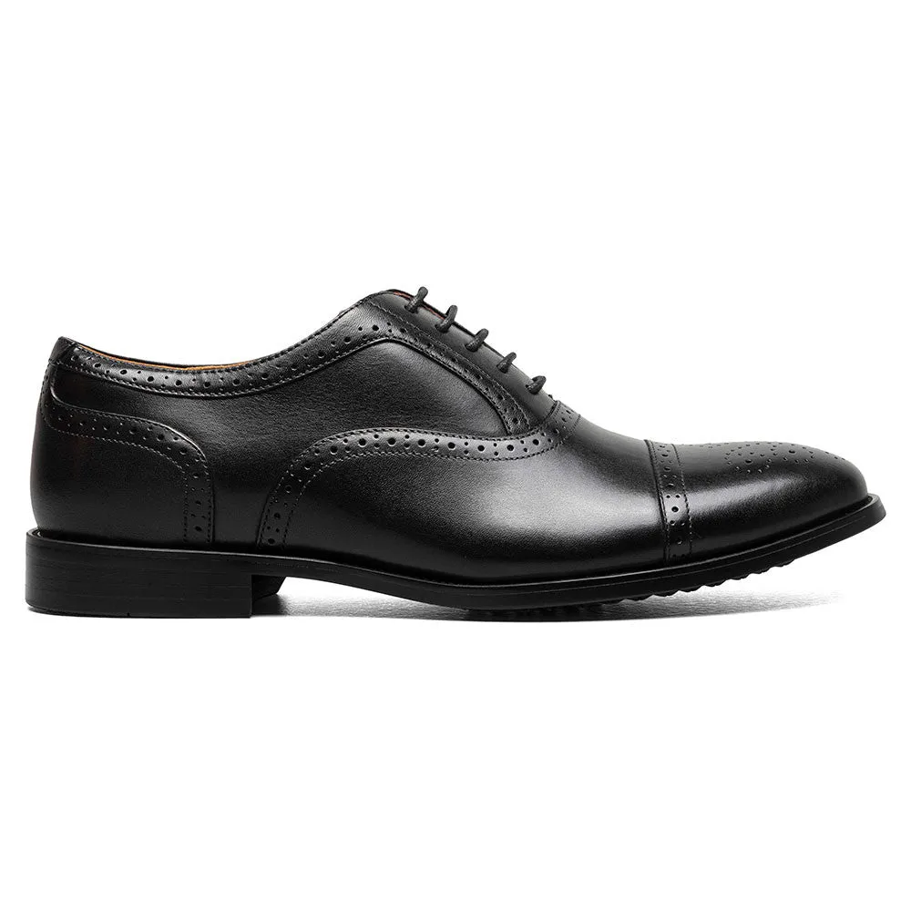 Florsheim Rucci Cap Toe Balmoral Oxford Black Smooth Men’s Dress Shoes