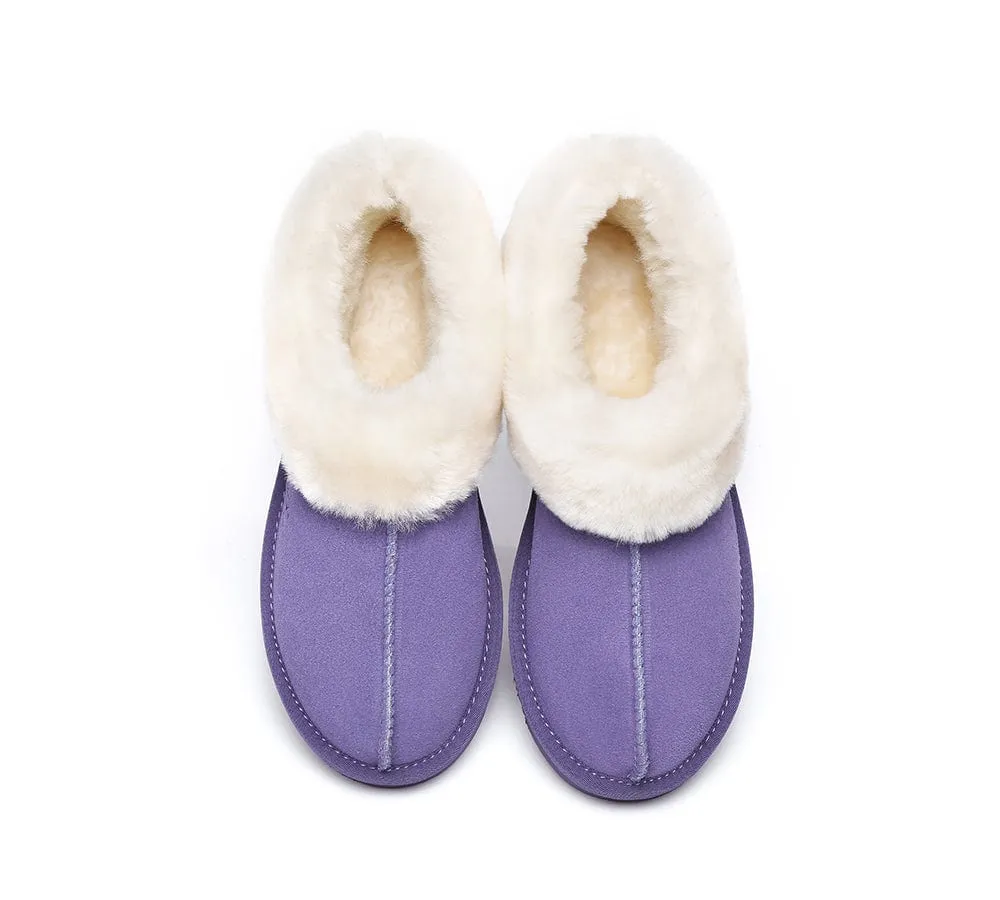 Homey Unisex Merino Sheepskin Lining Slippers Ankle Booties