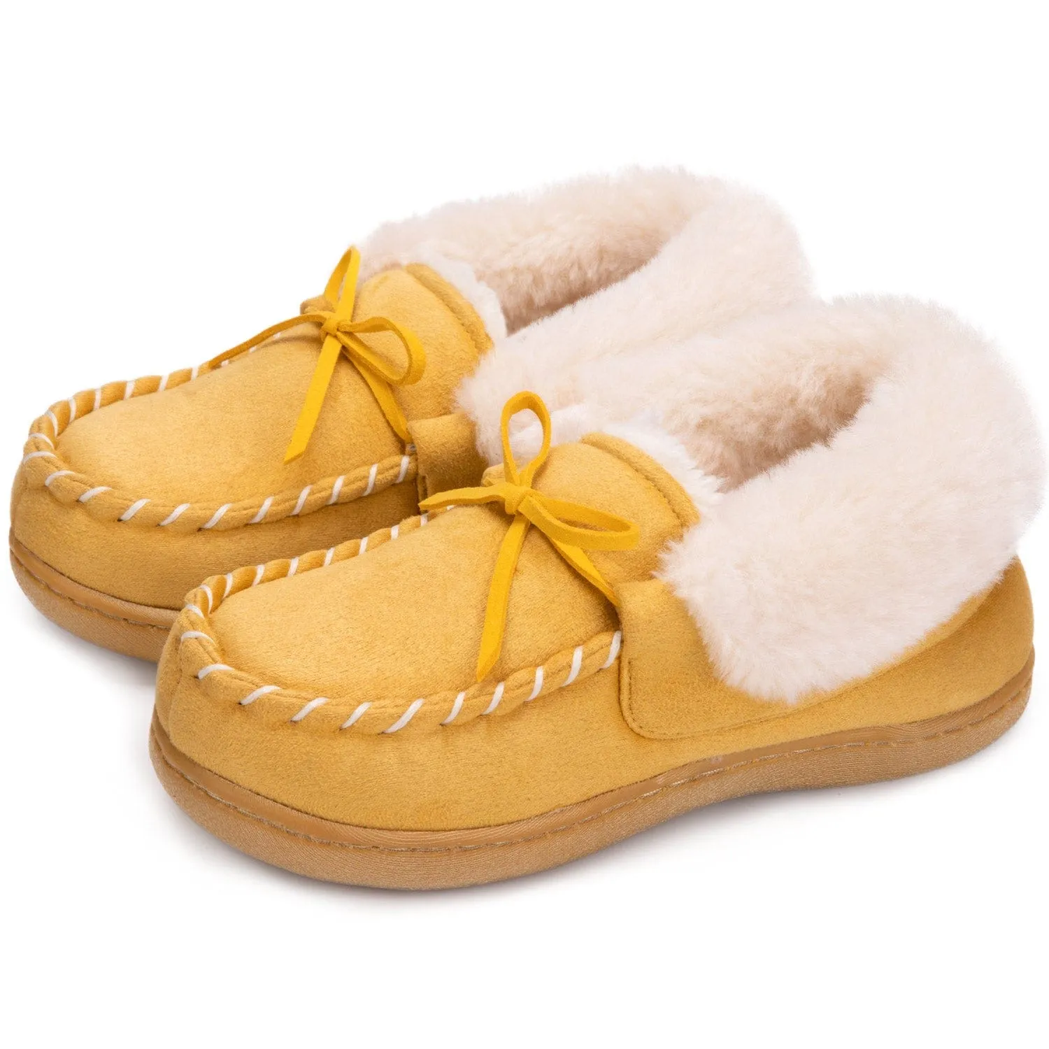 Kids' Unisex Fuzzy Moccasin Slippers