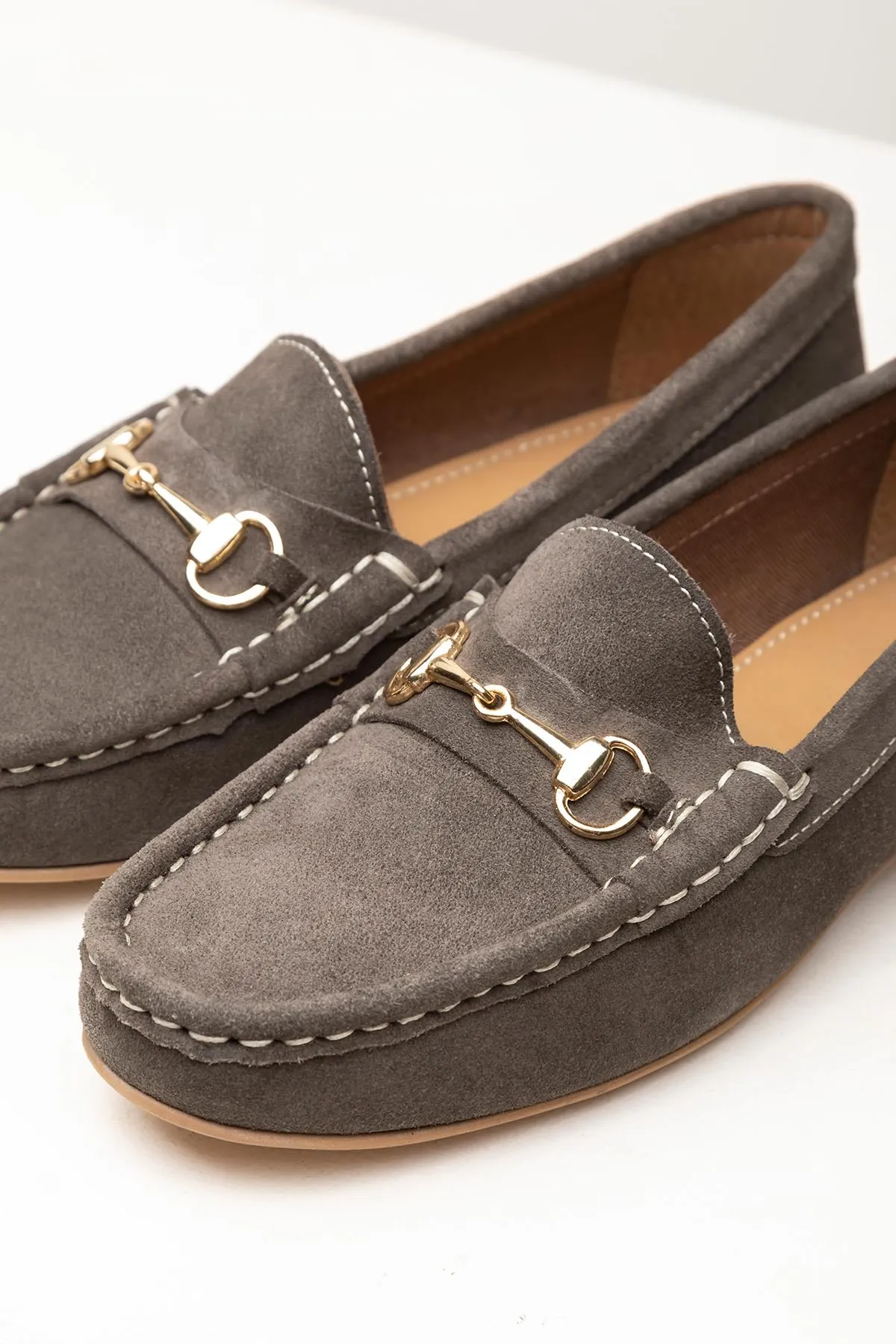 Ladies Suede Snaffle Loafers - Wrelton