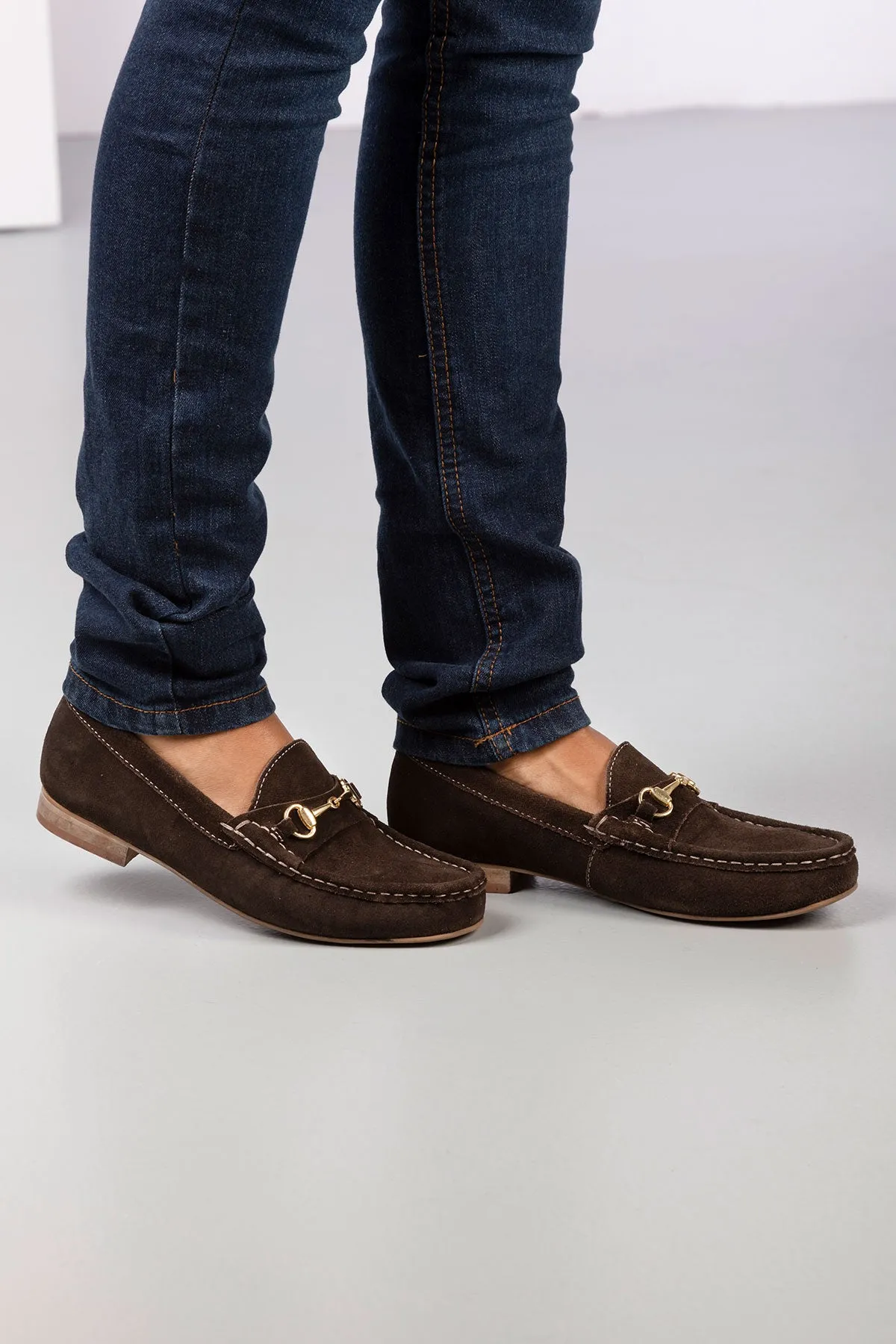 Ladies Suede Snaffle Loafers - Wrelton