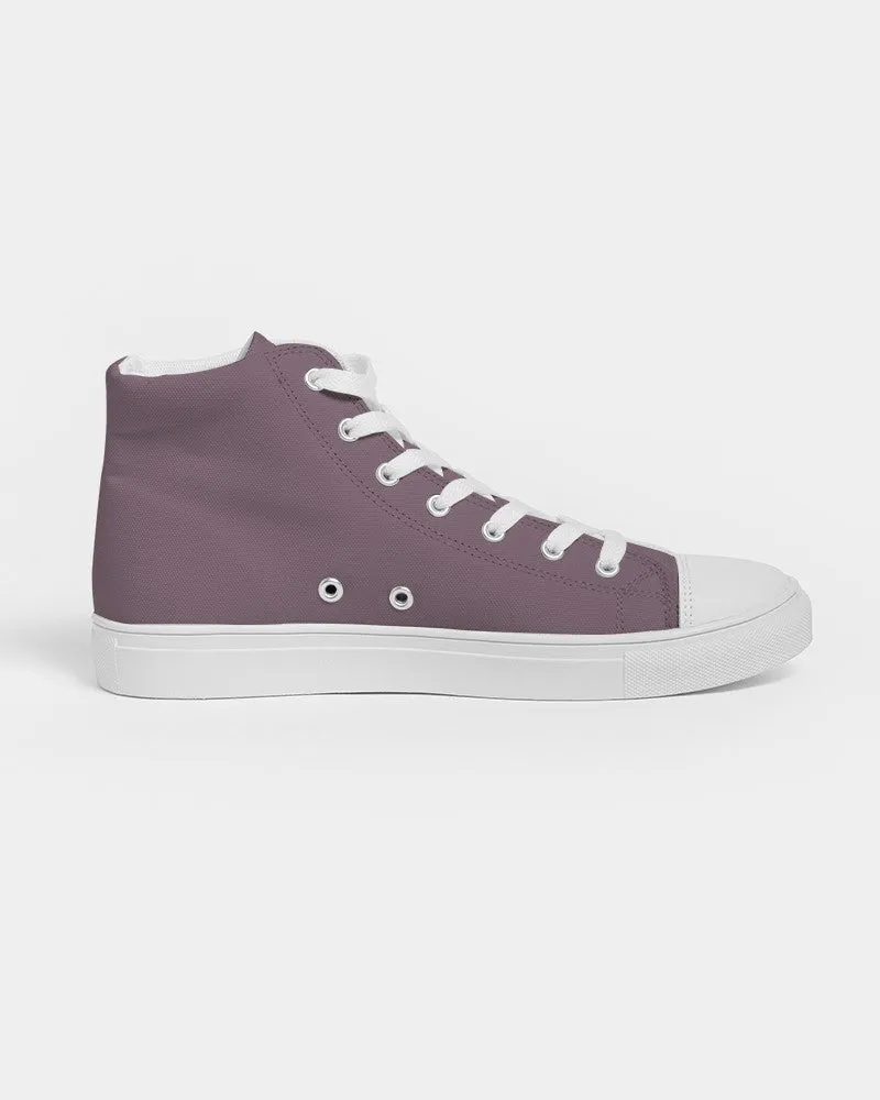 Medium Dark Magenta Men's High-top Canvas Sneakers | Men's | Medium Dark Pale Pastel Magenta | C0M30Y0K60