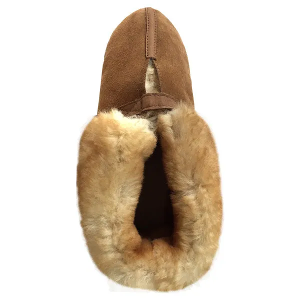 Men's Sheepskin Velcro Cabin Slippers