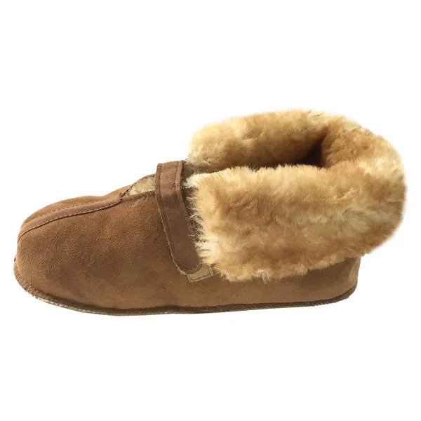 Men's Sheepskin Velcro Cabin Slippers