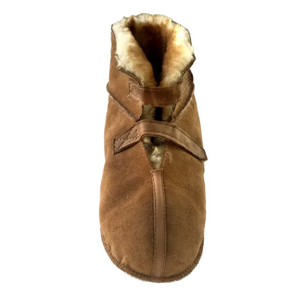 Men's Sheepskin Velcro Cabin Slippers