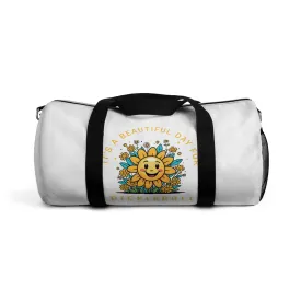 Pickleball Duffel Bag – ‘It’s a Perfect Day for Pickleball’ Sun and Flowers Design