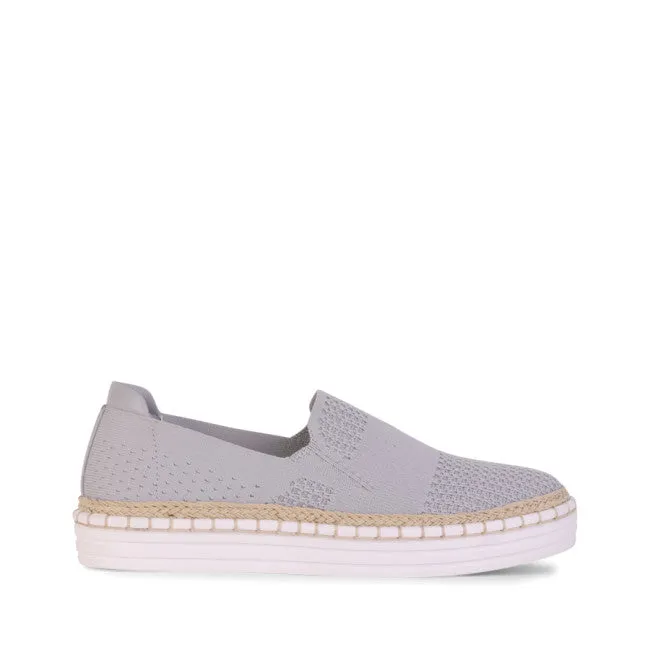 Queen Slip On Sneakers - Grey Knit