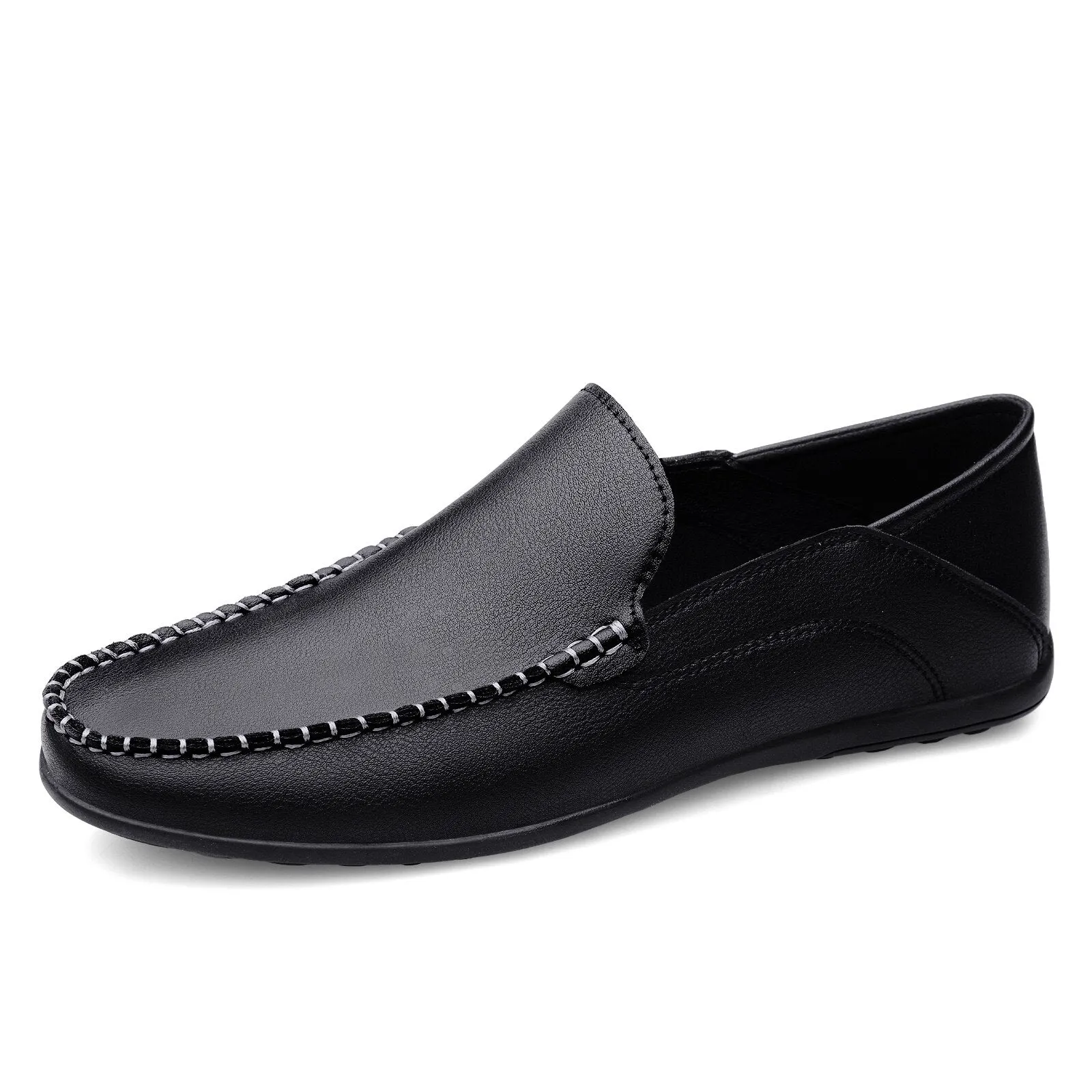 Spring/Autumn Men Casual Shoes Pu Leather Luxury Brand Fashion Breathable Slip on Soft Moccasins Designer Driving Shoes 38-47