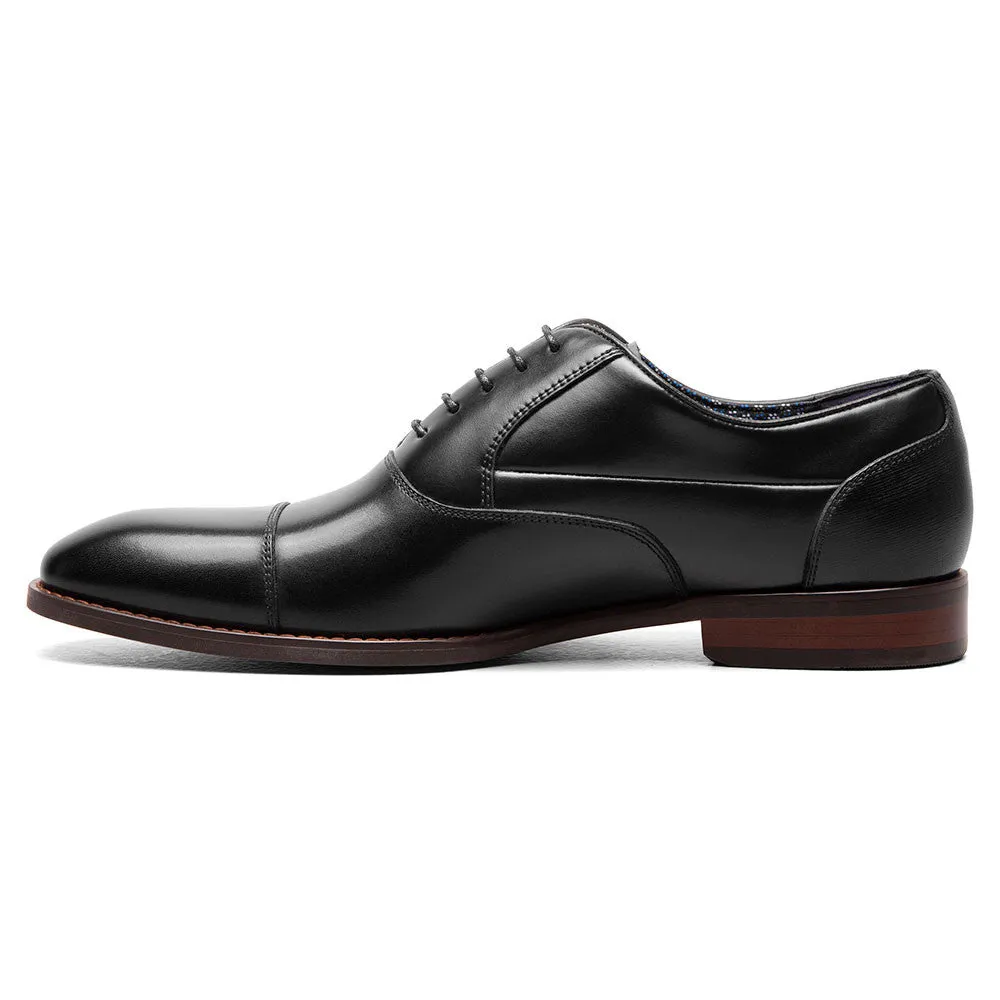 Stacy Adams Kallum Black Cap Toe Oxford Shoes