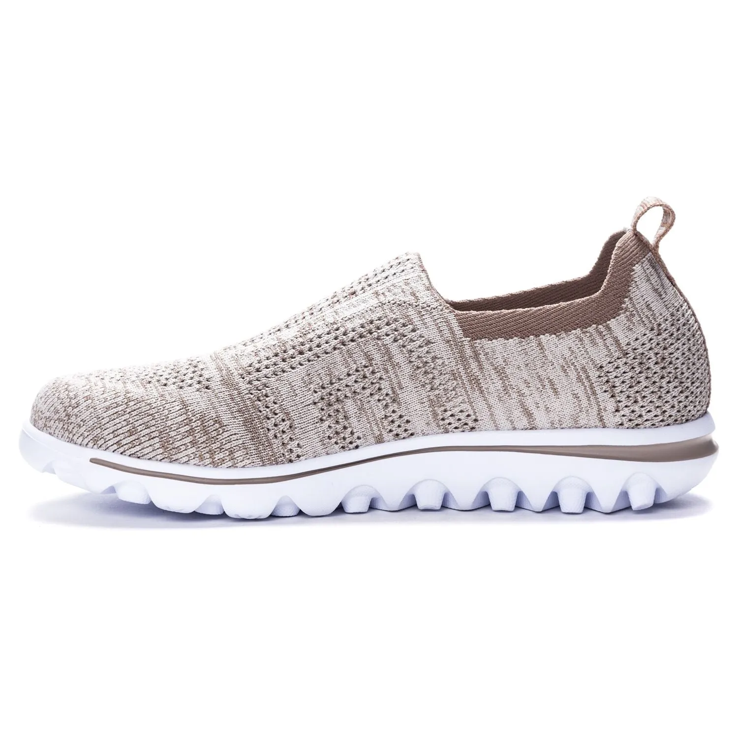 TravelActiv Stretch Taupe Slip Ons