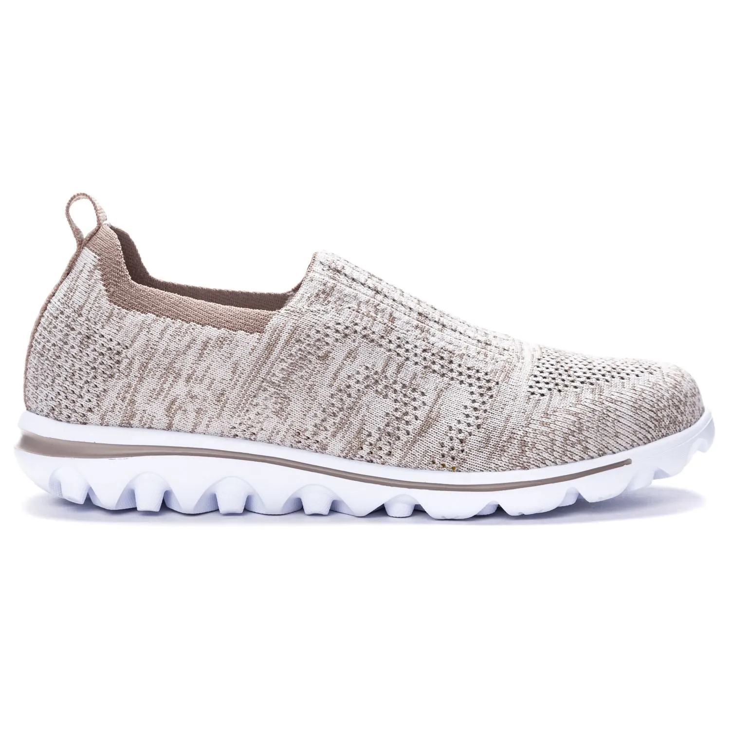 TravelActiv Stretch Taupe Slip Ons