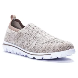 TravelActiv Stretch Taupe Slip Ons